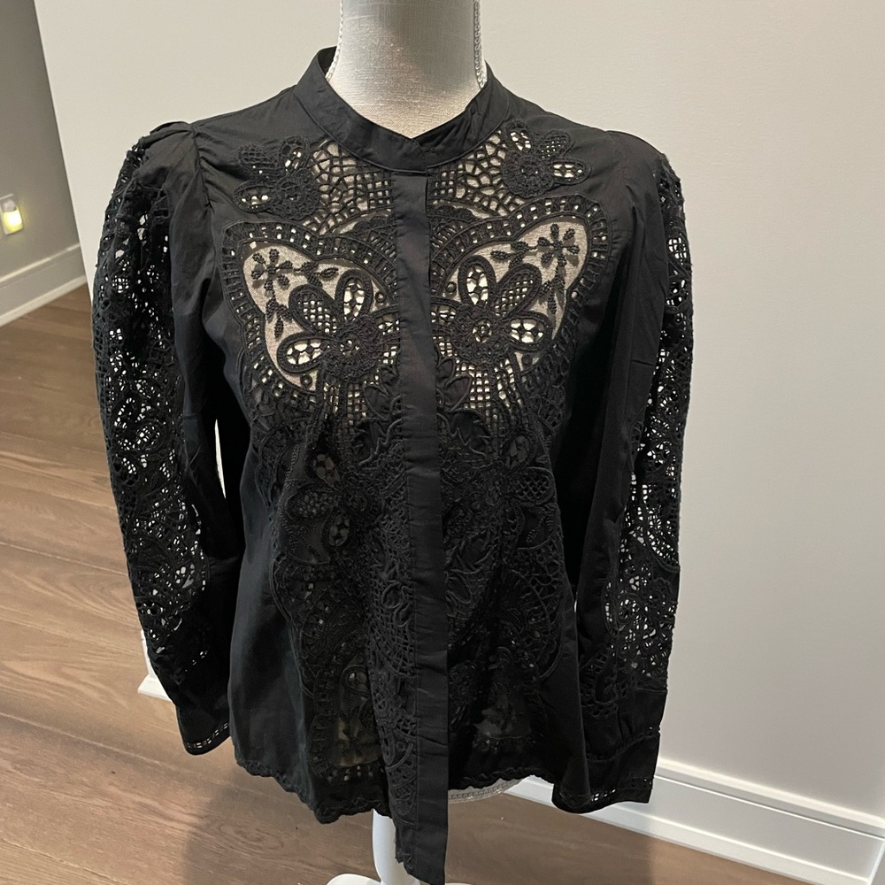 Banana Republic Mariana Lace Blouse sz Lg